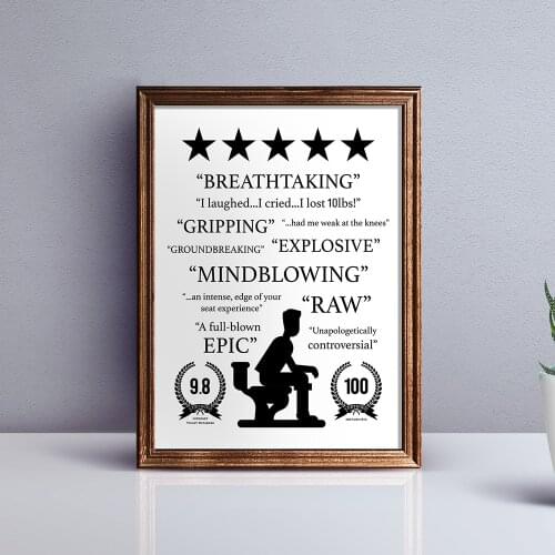 Toilet Rules Wall Art Canvas Painting Modern Funny Bathroom Sign Poster Prints Toilet Reviews Picture Bathroom Home Decor