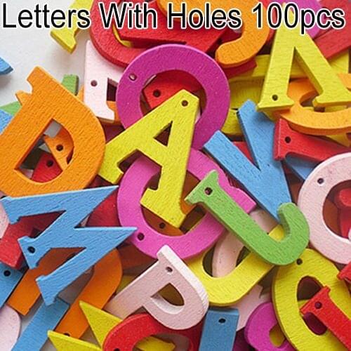 100pcs 0-9 A-Z Free Standing colorful Wooden Numbers Letters Personalised Word Name Design Creative Craft Embellishments tools