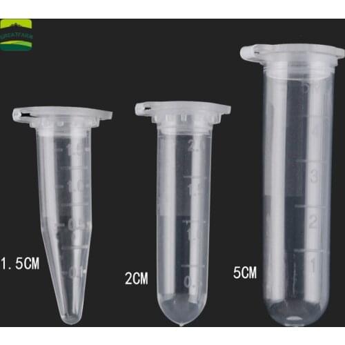 500 Pcs Centrifuge Tube 5ml Plastic PCR Centrifuge Tube 1.5ml 2ml Centrifuge Tube 500 Experimental Supplies Veterinary Tube