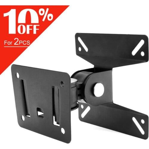 15KG Adjustable TV Wall Mount TV Holder Rotate TV Wall Bracket Support 180° Rotation for 14~24 Inch LCD LED Flat Panel Monitor