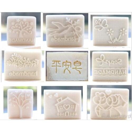 Resin Soap Stamp Natural Soap Making Tree or Flower Pattern Soap Mold Wedding Cookie Stamp DIY Handmade Craft Stamp