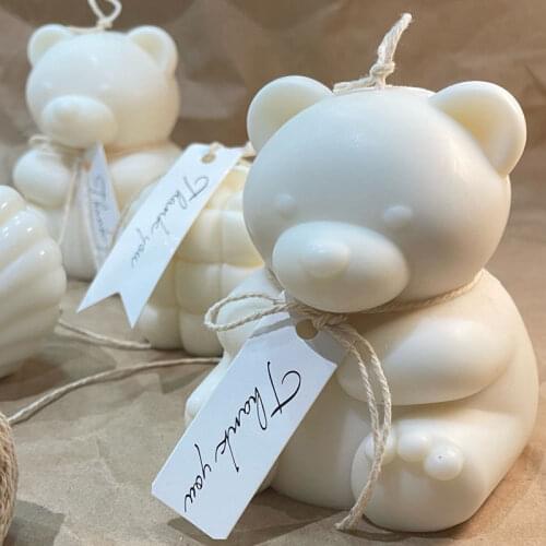 Cute Bear Candle Silicone Mold DIY Aromatherapy Candle Mold Plaster Mold Epoxy Mold Candle Making Kit Chocolate cake mold