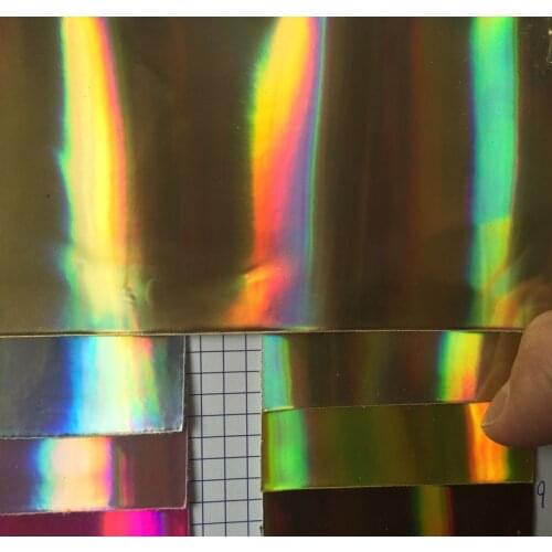 Synthetic PU Rainbow laser color Holographic leather material