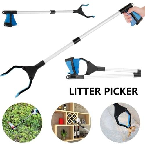 Foldable Trash Picker Extra Long Grabber Reacher Reaching Assist Tool Collapsible Trash Litter Pick Up Garden Picker