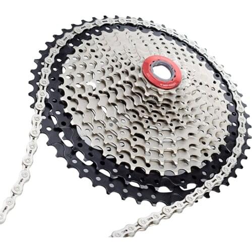 VG Sports Bicycle Chain Steel 116 Links 9/8/10 Speed MTB Road Bike Half Hollow Chain Cycling Equipment Accessories