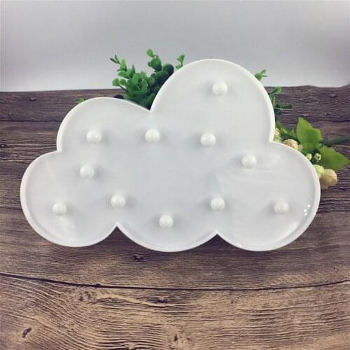 LED 3D Cloud Marquee Night Light WALL Battery Operated Flamingo Beast head Stars ABS Desk Lamp For Kids Party Bedroom Decor