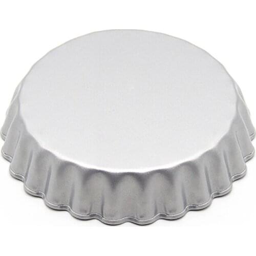 1pcs Fruit Pie Plate Cake Mold Bakeware Tool Corrugated Flower Shaped Silver Non-Stick Kitchen Supplies Multi Purpose