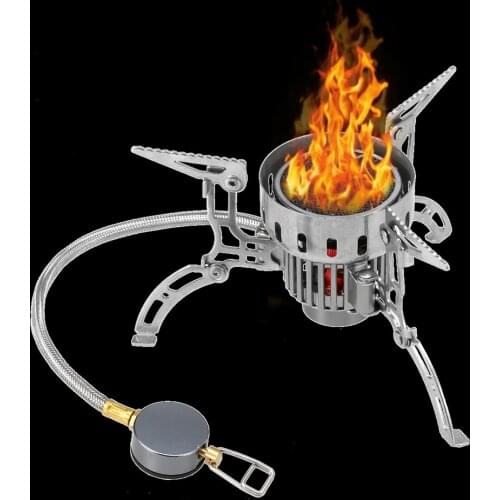 Outdoor Infrared Camping Stove Ultralight Portable Furnace Collapsible Windproof Gas Stove Mini Burner for Cookout Picnic Hiking