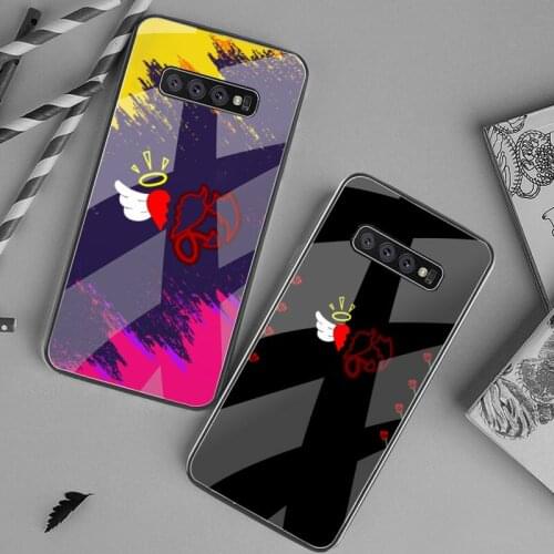 YJZFDYRM Payton Moormeier Good and Evil Soft Phone Case Tempered Glass For Samsung S20 Plus S7 S8 S9 S10 Plus Note 8 9 10 Plus