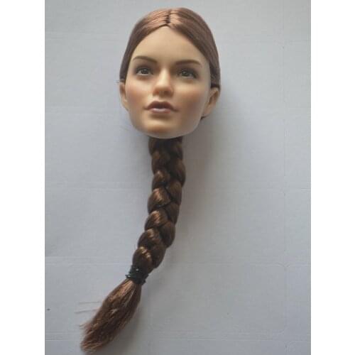 VCF-2052 1/6 Scale Female Soldier Head Sculpture Model Long Hair Toy Doll Head Carving Fits 12'' Action Figure Female Body