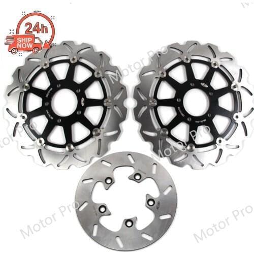 1 Set Front Rear Brake Disc Disk Rotor Motorcycle Accessories For Suzuki GSXR 1000 GSX-R GSX R 600 750 GSXR1000 2001 2002 BLACK