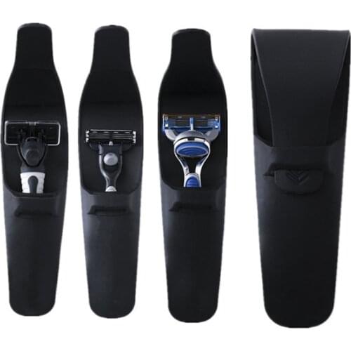 1pcs Black Silicone Razor Cover Manual Shaver Protector Shave Storage Case Travel Trip Portable Prevent Scratch Tools