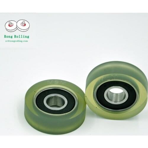 10*35*11 High wear-resistant polyurethane material rubber-coated bearings for fitness equipment roller/pulley/wheels with 6000RS