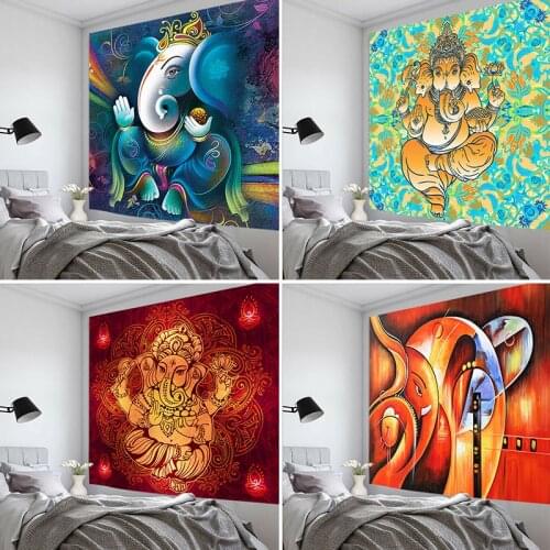 13 Different Sizes Tapestry Wall Hanging Indian Ganesha Lord Boho Walls Cloth Psychedelic Tablecloth For Bedroom Decoration