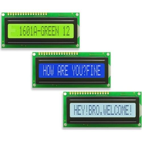 16PIN LCD 1601 Screen SPLC780C Controller 5V Yellow Green Backlight Parallel Interface
