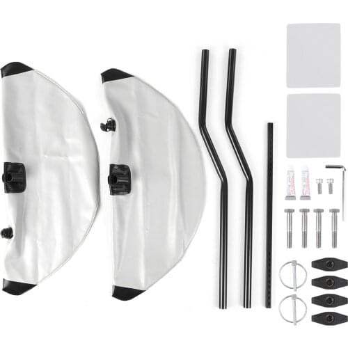 2Pcs Inflatable Boat Kayak Outrigger Canoe Boat Standing Float Stabilizer System Kit Standing Float Buoy Aluminum Alloy Rod PVC