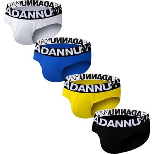 4PCS/LOT Men Underwear High Quality Cotton Sexy Men Briefs Underpants Fitness Sport Male Panties U Convex Gay Comfortable