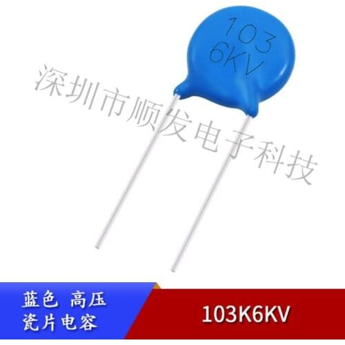 6KV103M 6KV 103 High Pressure Ceramic Capacitance 0.01UF 10NF 6KV 103 6000V Pitch 10MM