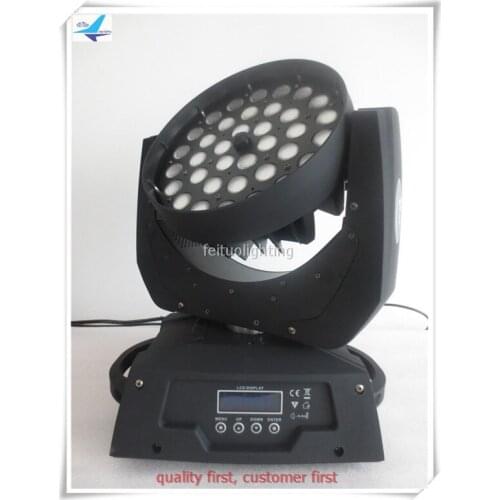 8+flight case 6in1 zoom moving head 36x18w rgbwa uv, led moving head wash zoom