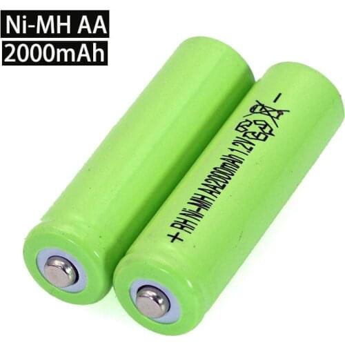 1.2V AA Ni-MH Battery 2000mAh 1.2v Rechargeable Battery High Capacity Camera/Microphone/Mouse /toys batteries
