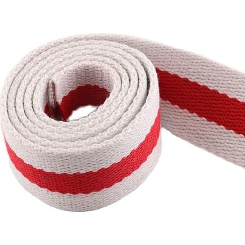 White Webbing Tape Purse Strap Canvas 1.5inch Knapsack Strapping Sewing Collar Bag strap Belt Accessories
