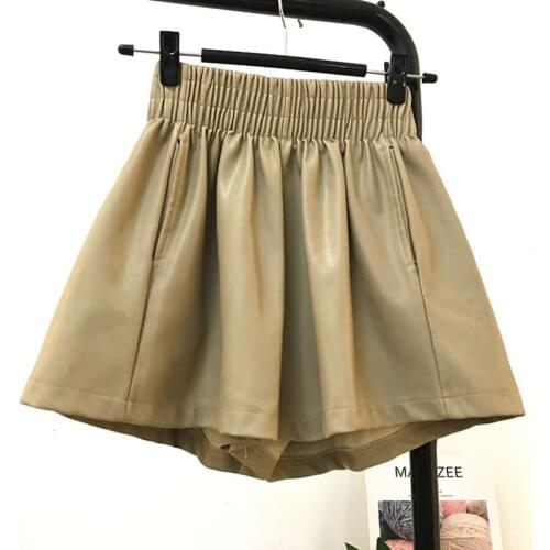 Biktble Women's Leather Shorts