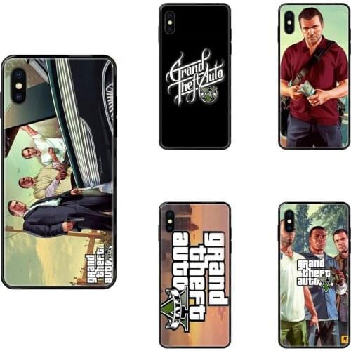 Black Soft TPU Phone Cover Gta Grand Theft Auto 5 V Launch For Xiaomi Redmi 3S 4X 4A 5 5A 6 6A 7 7A 8 8A 8T 9 9A K20 K30 S2 Y2