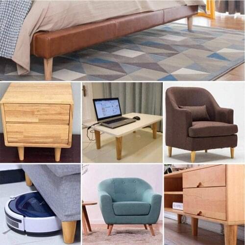 Round Furniture Leg Height Wood Furniture Replacement Stool Sofa Table Tapered Wooden Leg O9N9