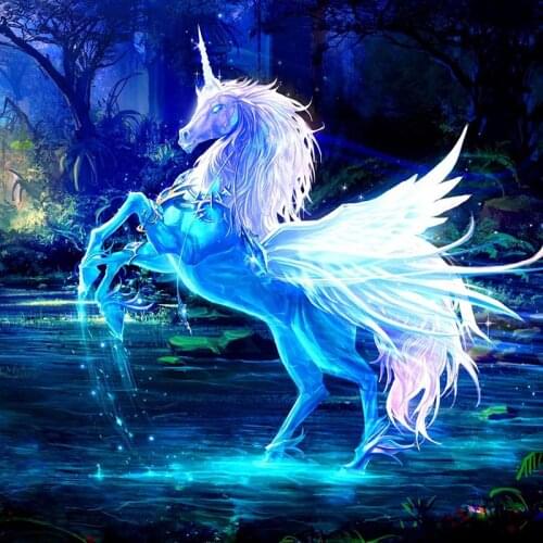 Full Round Drill Display Unicorn 5D Diamond Painting Home Decor Embroidery Rhinestones Animal Full Square Stitch Fantasy Cartoon