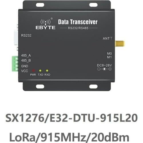 E32-DTU-915L20 915MHz LoRa SX1276 RS485 RS232 20dBm Transmitter and Receiver uhf Module RF DTU 915 MHz Transceiver