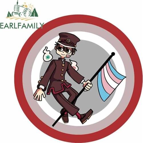 EARLFAMILY 13cm x 12.9cm For Toilet Bound Hanako Kun Car Bumper Decal Windows Stickers Waterproof Car Styling for JDM VAN
