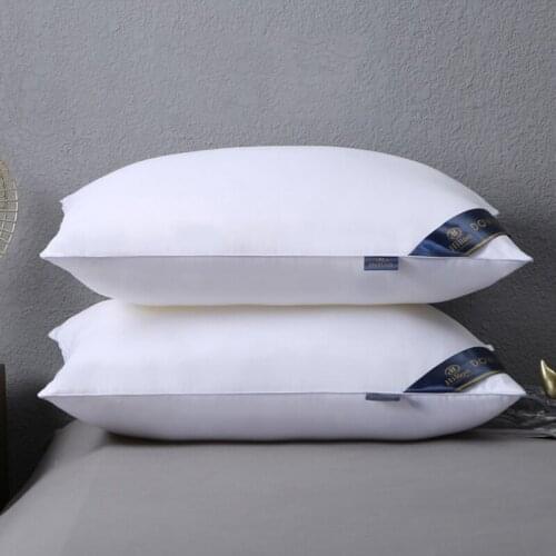 Hotel Comfortable Pillow Solid Color Neck Protector Sleeping Pillows for Home Bedroom 48x74cm Pillow Core for Adult Students