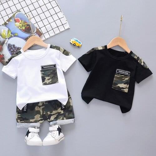 BibiCola Baby boys clothes set fashion summer boys clothing set cotton T-shirt + shorts 2pcs outfits children clothes for 1-5Y