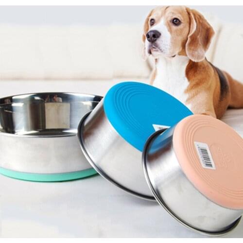 Pet Feeding Dog Bowl Stainless Stee Skidproof For Dog Cats Drinking Water Food Feeder Pet Supplies
