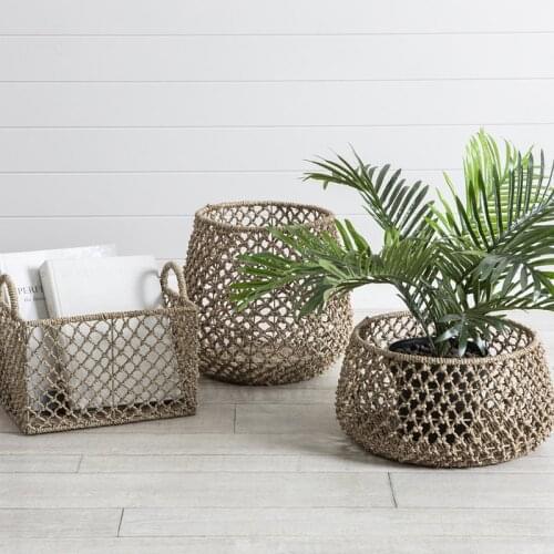 Baskets Decor Natural aquatic hand-woven flower basket
