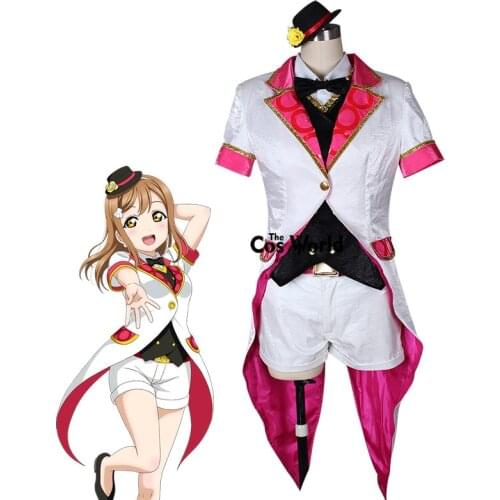 Love Live Sunshine Aqours Kunikida Hanam Mirai Ticket Coat Shirt Vest Pants Uniform Outfit Anime Cosplay Costumes