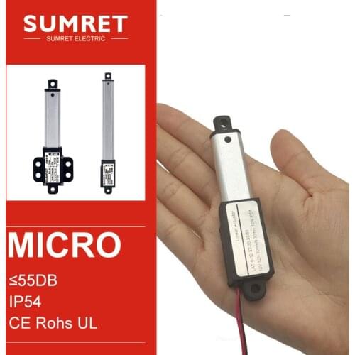 Mini dc 12v linear actuator Micro motor 10mm 30mm 50mm 100mm stroke Range hood actuator IP54 Wireless remote Controller