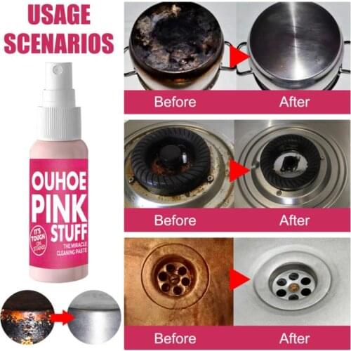 30ml Multifunctional Kitchen Cleaning Spray To Remove Heavy Oil Stains Gentle Household Pink Cleaning Spray