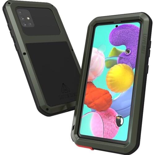 Powerful 360 Heavy Duty Phone Case for Samsung Galaxy A51 5G 4G Shock Dirt Proof Water Resistant Metal Armor Cover Phone Case