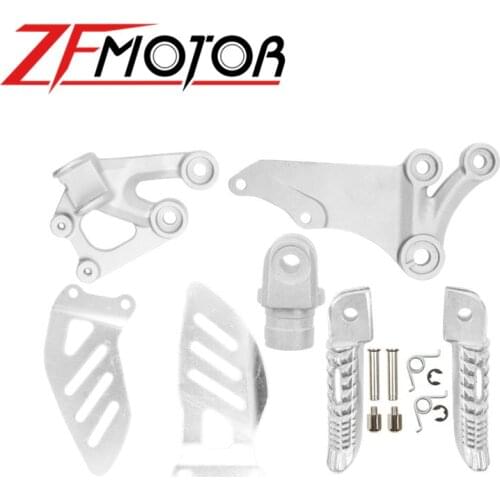 Motorcycle Front Footrests Foot Peg Rests Pedals Tripod Brackets Mount For Suzuki GSXR600 GSXR750 GSXR 600 750 2006-2010