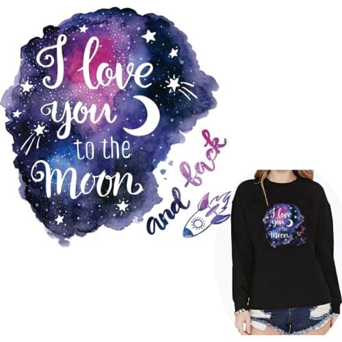 Diy Moon Patch Iron On Patches Stripes For Clothes Ironing Patches Badges For Clothes Washable Transfer Thermocollants Appliques