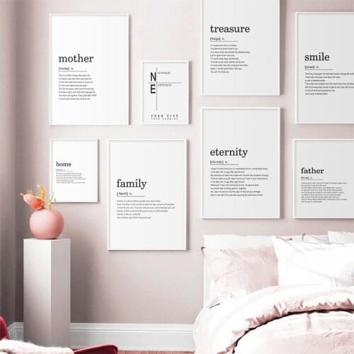 Home Family Smile Definition Nordic Posters And Prints Wall Art Canvas Painting Wall Pictures For Living Room home wall Decor