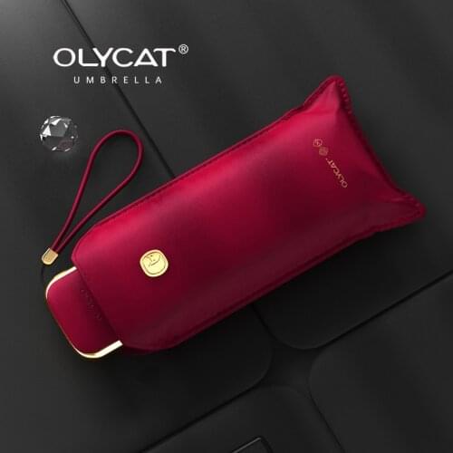 New Design Elegant Clear Umbrella Rain Women Portable Mini Pocket Sun Umbrellas Kids Five Folding Umbrella UV Parasol UPF50