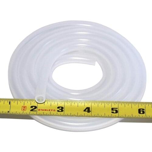 Food Grade Pure Silicone Tubing Maximum transparency - 1/4" ID x 3/8" OD for Home Brewing Winemaking &other application(30 Feet)