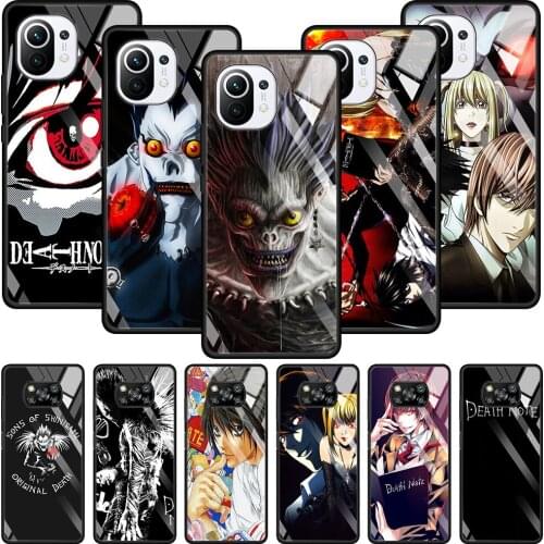 Transparent Glass Phone Case For Mi Poco X3 NFC 10T 9T Note 10 11 Pro Lite Ultra 11i F3 M2 Shell Fundas Death Note L