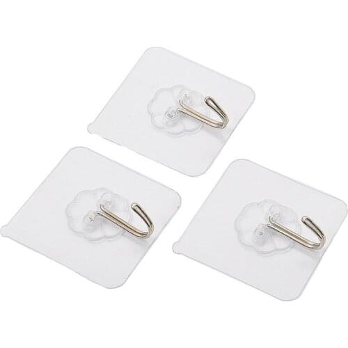 Cartoons Transparent Strong Self Adhesive Door Wall Hangers Hooks Suction Heavy Load Rack Cup Sucker For Kitchen Bathroom Holder