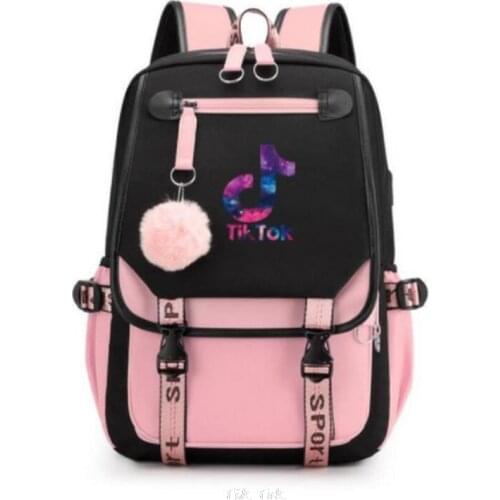 Hot Tik Tok Backpack Capacity Tik tok Students School Shoulder Bag Teentage Laptop Travel Rucksack Gift Mochilas