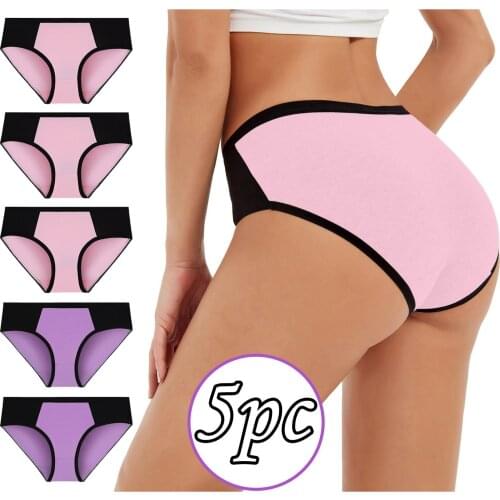 Sexy Underwear Hot Sale High Quality Solid Color Patchwork Briefs Panties Underwear Knickers Bikini Underpants For Dropshipping