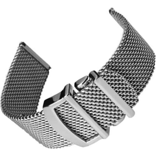 Stainless steel mesh belt silver milanese strap replacement mens watch band engineer Series for IWC 20mm 22mm
