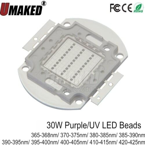 30W High Power LED beads COB Diode LED chips purple/UV for led bulb lights DIY free shiping